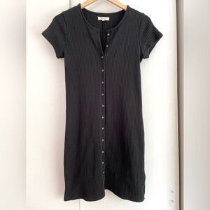 Madewell Button Front Ribbed Dress S